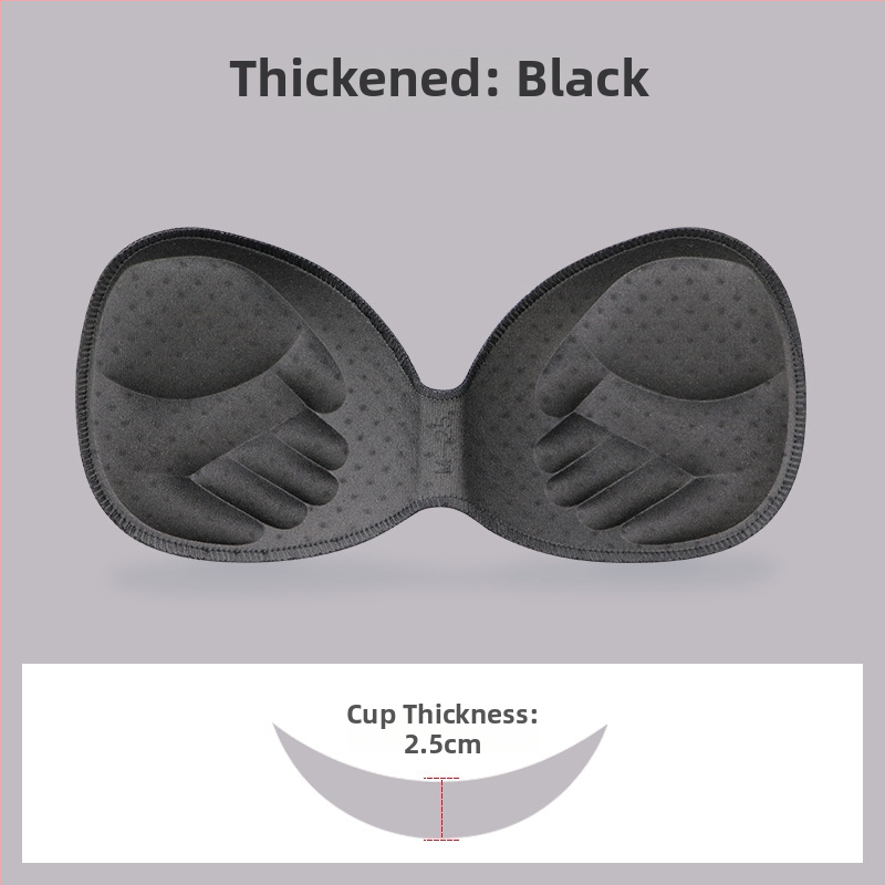Гъбена едночастова подплата за спортен сутиен — безшевна, дебелееща, дишаща, подчертава формата на бюста