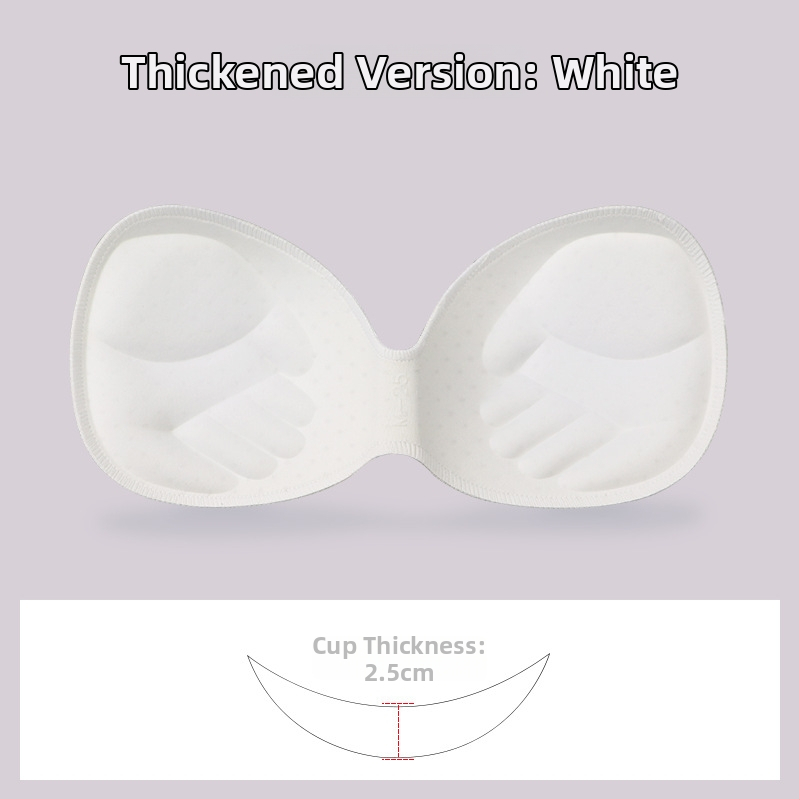 Гъбена едночастова подплата за спортен сутиен — безшевна, дебелееща, дишаща, подчертава формата на бюста