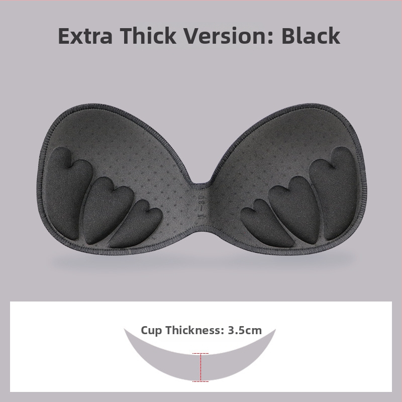 Гъбена едночастова подплата за спортен сутиен — безшевна, дебелееща, дишаща, подчертава формата на бюста