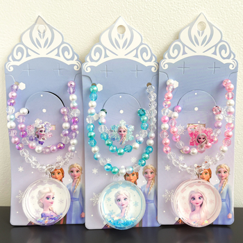 Nyaklánc - Rajzfilmszereplő hercegnő medál, golyós lánc, 3–12 éveseknek, 2025 nyári megjelenés