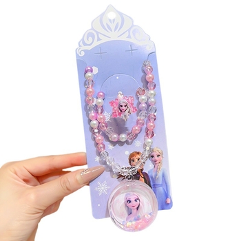 Nyaklánc - Rajzfilmszereplő hercegnő medál, golyós lánc, 3–12 éveseknek, 2025 nyári megjelenés