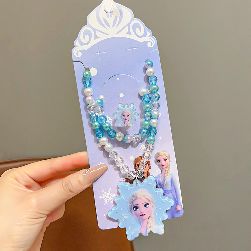 Nyaklánc - Rajzfilmszereplő hercegnő medál, golyós lánc, 3–12 éveseknek, 2025 nyári megjelenés