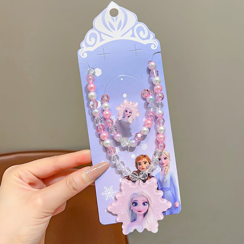 Nyaklánc - Rajzfilmszereplő hercegnő medál, golyós lánc, 3–12 éveseknek, 2025 nyári megjelenés