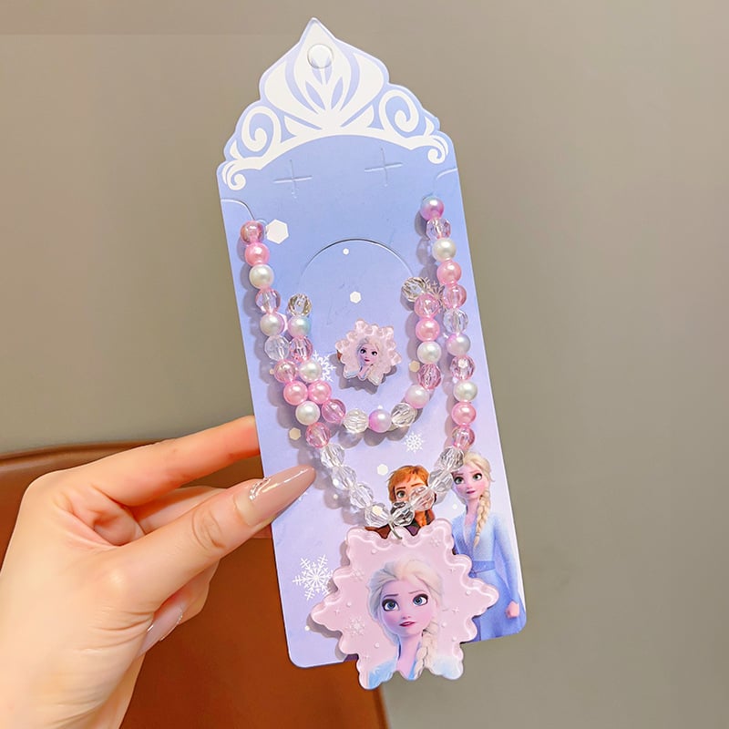 Nyaklánc - Rajzfilmszereplő hercegnő medál, golyós lánc, 3–12 éveseknek, 2025 nyári megjelenés