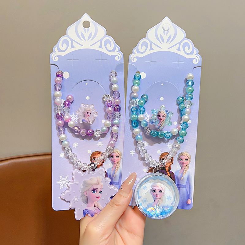 Nyaklánc - Rajzfilmszereplő hercegnő medál, golyós lánc, 3–12 éveseknek, 2025 nyári megjelenés