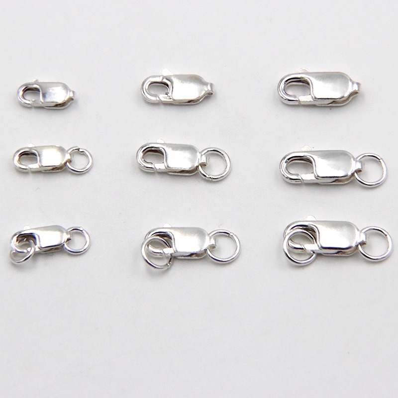 Încuietoare pentru bijuterii din argint 925 pur – buton pătrat, electroplating, stil chinezesc nou