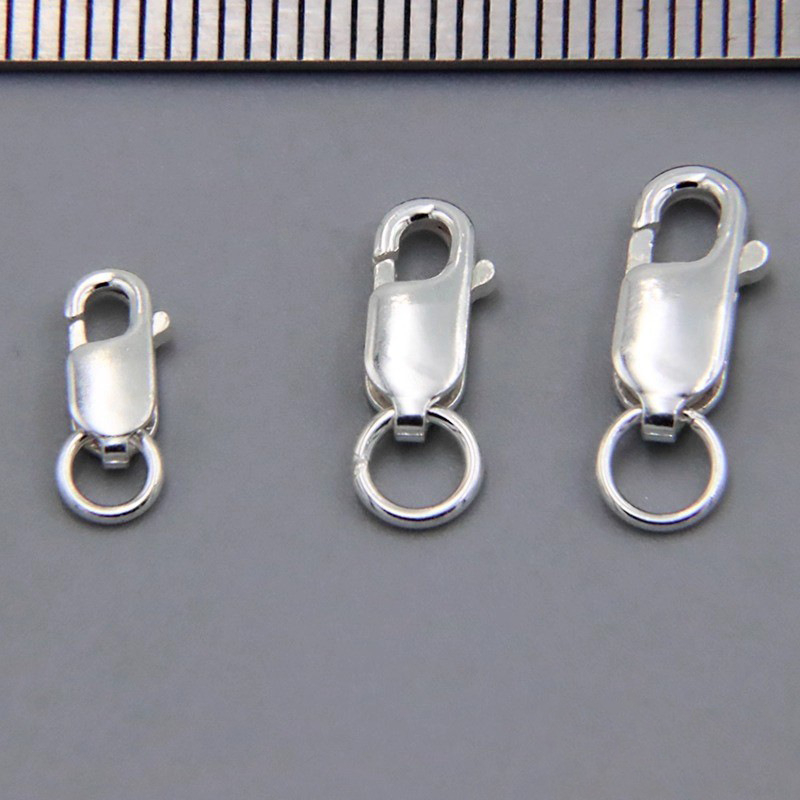 Încuietoare pentru bijuterii din argint 925 pur – buton pătrat, electroplating, stil chinezesc nou