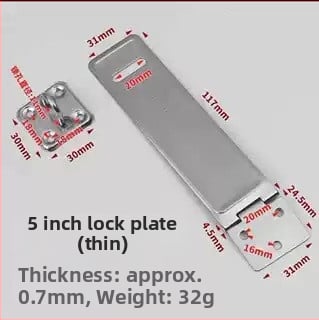 Pin tipo durų užraktas iš nerūdijančio plieno, užrakinimo plokštė, paviršinis montavimas, šiuolaikinis minimalistinis stilius
