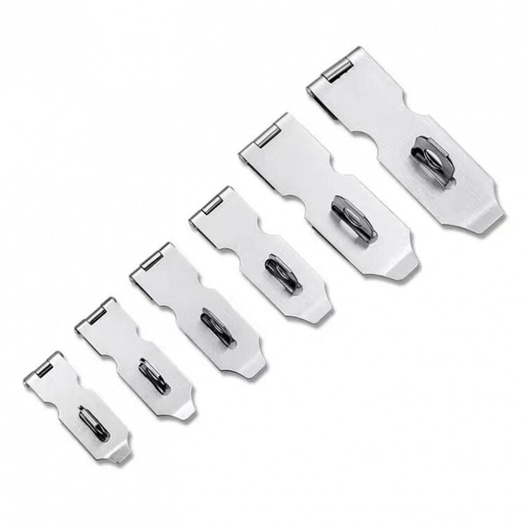 Pin tipo durų užraktas iš nerūdijančio plieno, užrakinimo plokštė, paviršinis montavimas, šiuolaikinis minimalistinis stilius