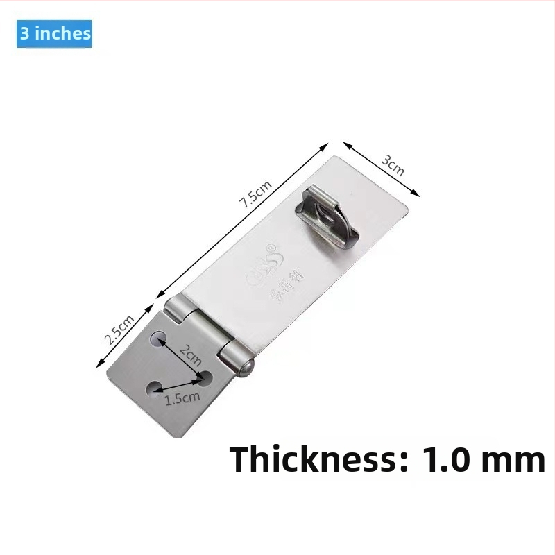 Pin tipo durų užraktas iš nerūdijančio plieno, užrakinimo plokštė, paviršinis montavimas, šiuolaikinis minimalistinis stilius