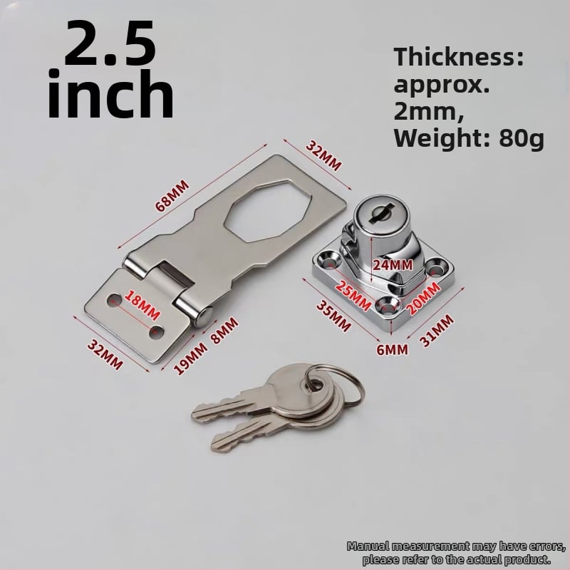 Pin tipo durų užraktas iš nerūdijančio plieno, užrakinimo plokštė, paviršinis montavimas, šiuolaikinis minimalistinis stilius