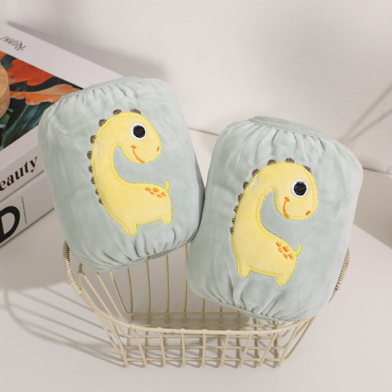 Gyerekeknek készült Cartoon meleg karvédők – szennyeződés ellen velúr anyagból, hímzett, uniszex, 0–8 éveseknek, melegen tartják