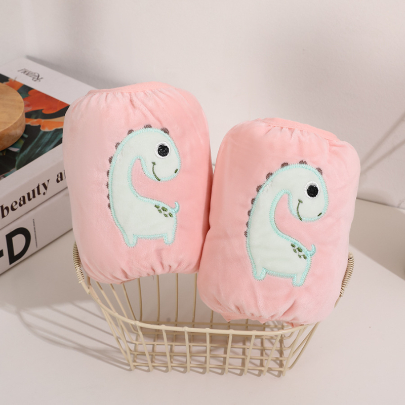 Gyerekeknek készült Cartoon meleg karvédők – szennyeződés ellen velúr anyagból, hímzett, uniszex, 0–8 éveseknek, melegen tartják