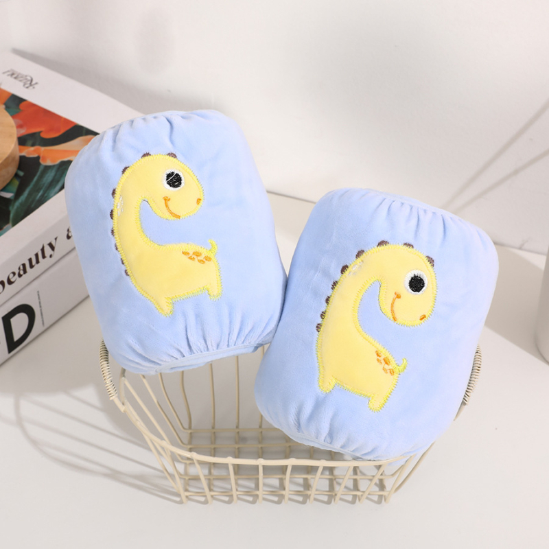 Gyerekeknek készült Cartoon meleg karvédők – szennyeződés ellen velúr anyagból, hímzett, uniszex, 0–8 éveseknek, melegen tartják