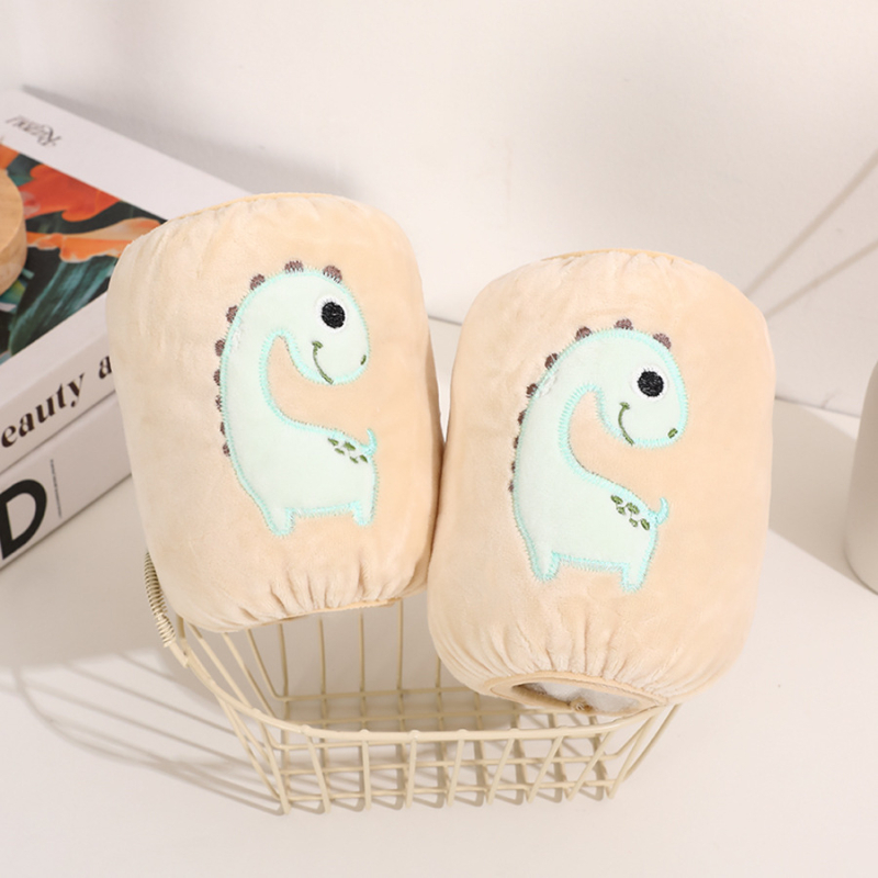 Gyerekeknek készült Cartoon meleg karvédők – szennyeződés ellen velúr anyagból, hímzett, uniszex, 0–8 éveseknek, melegen tartják