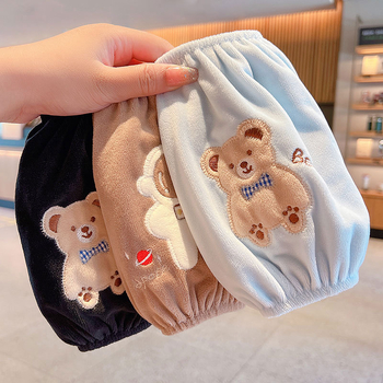 Manșete pentru copii cu design desen animat, material pânză, finisaj brodat, antifouling; pentru toamnă-iarna-primăvara; vârste 1–13