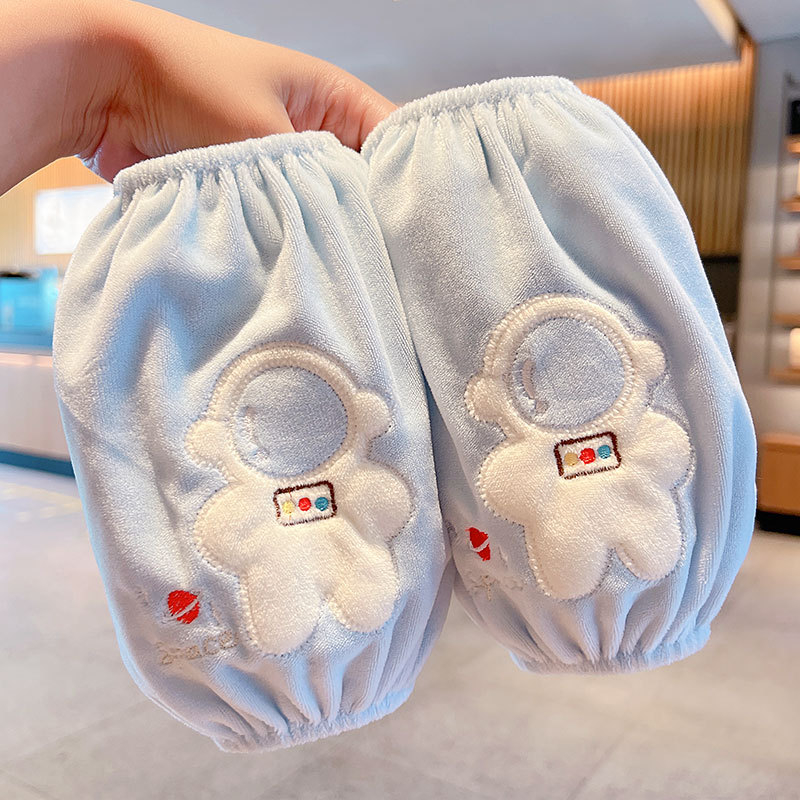 Manșete pentru copii cu design desen animat, material pânză, finisaj brodat, antifouling; pentru toamnă-iarna-primăvara; vârste 1–13