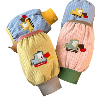 Gyerekeknek szóló velúr ujjvédők, egyszínű, meleg, uniszex, 3–8 évesek, tavaszi használatra