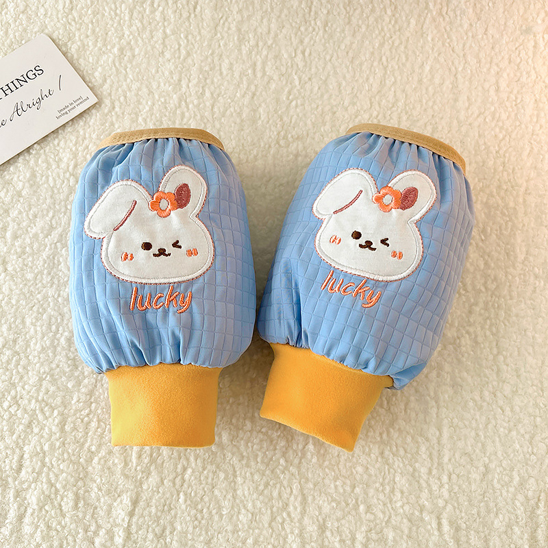 Gyerekeknek szóló velúr ujjvédők, egyszínű, meleg, uniszex, 3–8 évesek, tavaszi használatra