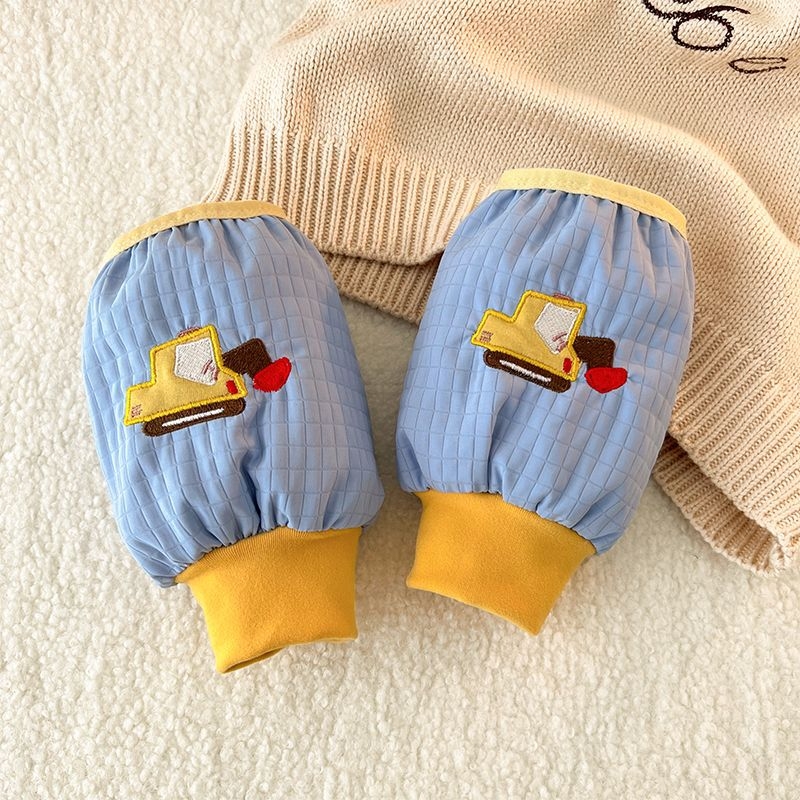 Gyerekeknek szóló velúr ujjvédők, egyszínű, meleg, uniszex, 3–8 évesek, tavaszi használatra