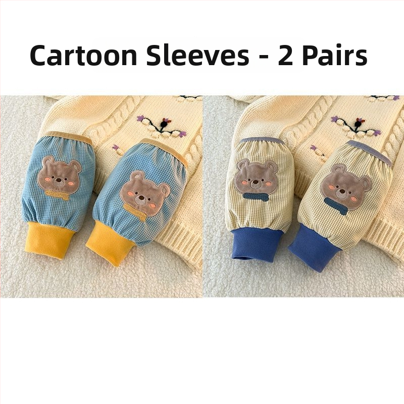 Detské velúr rukávové chrániče, jednofarebné, teplé, unisex, pre vek 3–8 rokov, jar, originálny dizajn