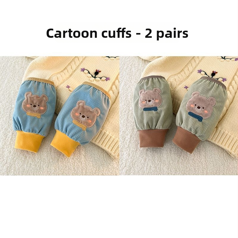 Detské velúr rukávové chrániče, jednofarebné, teplé, unisex, pre vek 3–8 rokov, jar, originálny dizajn