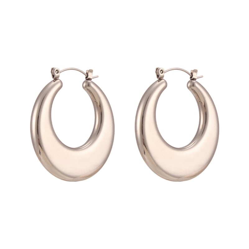 Nerūdijančio plieno auskarai su geometriniu dizainu, facetuoti, elektroplatavimas, moterims