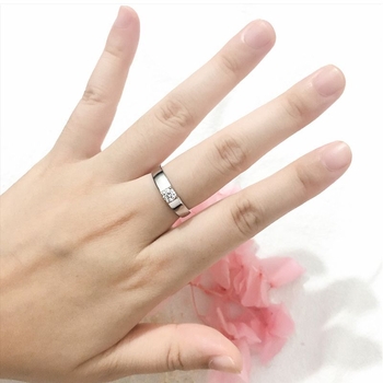 Žiedas iš 925 sidabro, U formos dizainas, poliruota elektroplakavimo danga, prekinis ženklas Unique, saldus stilius