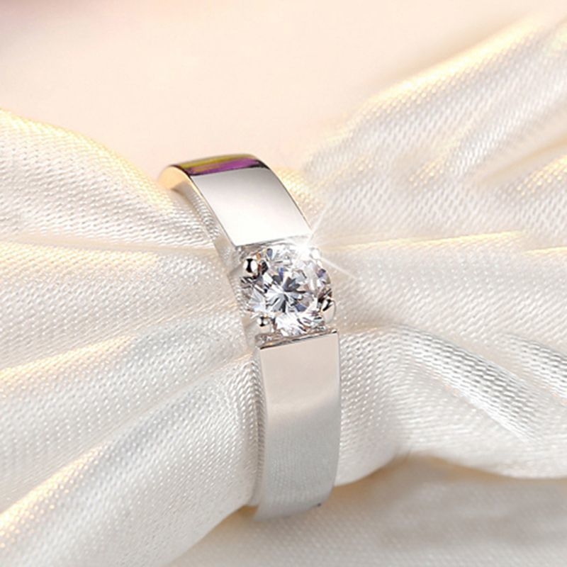 Žiedas iš 925 sidabro, U formos dizainas, poliruota elektroplakavimo danga, prekinis ženklas Unique, saldus stilius