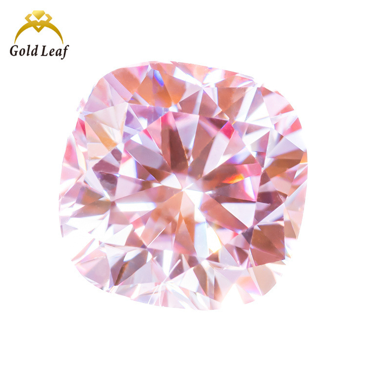 Bojeni moissanit, nepravilni kvadratni slobodni kamen za prsten i privjesak, VVS čistoća