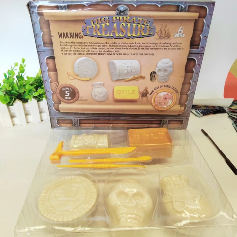 Археологическа игра за разкопки с гипсови камъни Pinot Archaeology (Произход: Zhejiang, Китай; Възраст: 7–14 години; Материал: гипс)