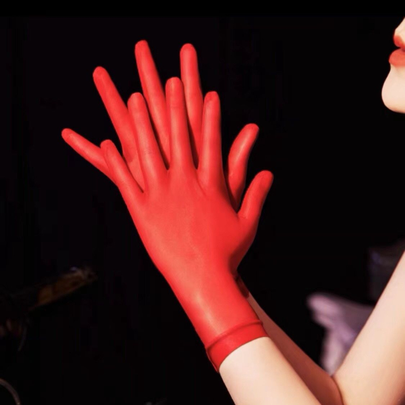 Дантелени ръкавици от мерсеризирана коприна, декоративни за жени