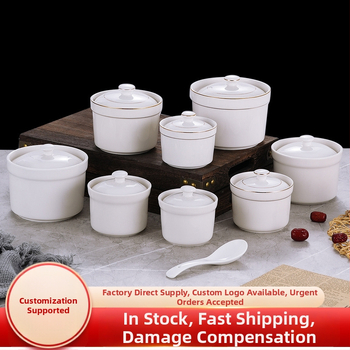 Portselanist kauss hotellidele, kaasaegse minimalistliku disainiga; sobib suppidele, hautistele ja aurutatud munadele; ärikingitus