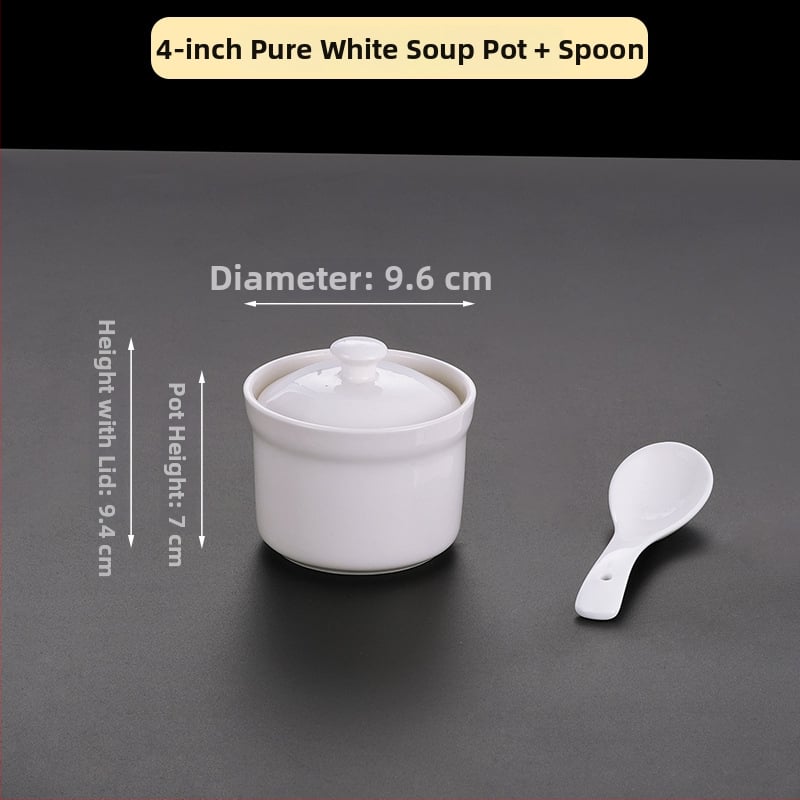 Portselanist kauss hotellidele, kaasaegse minimalistliku disainiga; sobib suppidele, hautistele ja aurutatud munadele; ärikingitus