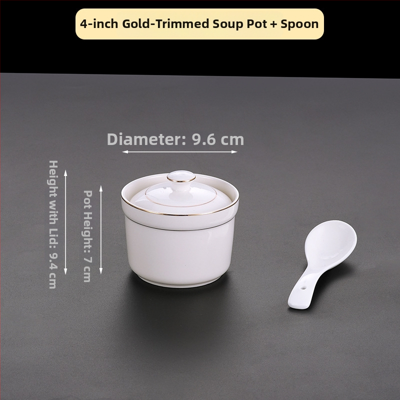 Portselanist kauss hotellidele, kaasaegse minimalistliku disainiga; sobib suppidele, hautistele ja aurutatud munadele; ärikingitus