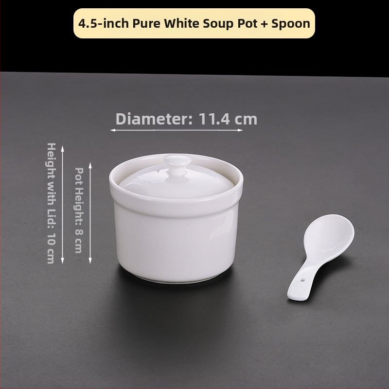 Portselanist kauss hotellidele, kaasaegse minimalistliku disainiga; sobib suppidele, hautistele ja aurutatud munadele; ärikingitus