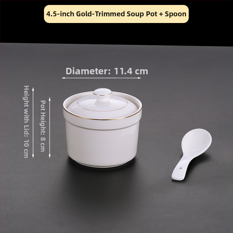 Portselanist kauss hotellidele, kaasaegse minimalistliku disainiga; sobib suppidele, hautistele ja aurutatud munadele; ärikingitus