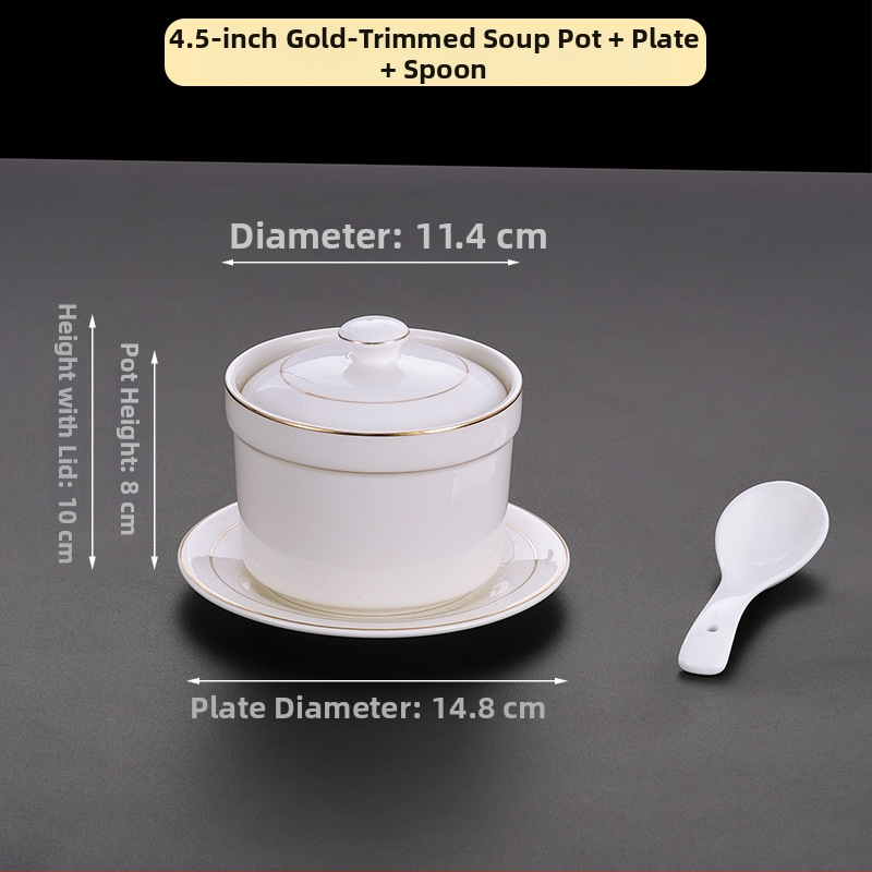 Portselanist kauss hotellidele, kaasaegse minimalistliku disainiga; sobib suppidele, hautistele ja aurutatud munadele; ärikingitus