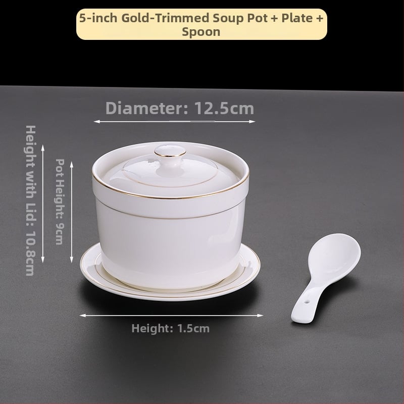 Portselanist kauss hotellidele, kaasaegse minimalistliku disainiga; sobib suppidele, hautistele ja aurutatud munadele; ärikingitus