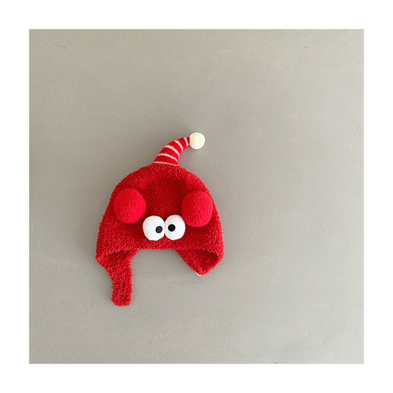 Téli pamut plüss baba sapka fülvédővel, kupola alakú fejfedő, szélvédett, 6–12 hónapos és 1–2 éves korig