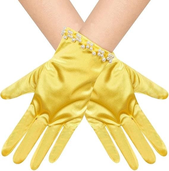 Булчински ръкавици с перли и мъниста — къс стил, оригинален дизайн за жени