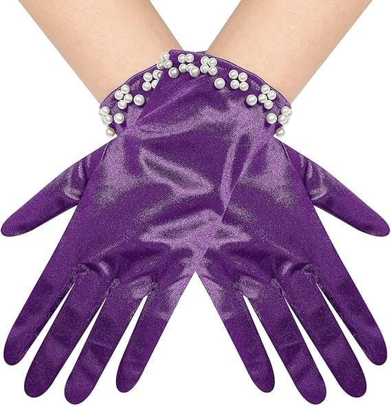 Булчински ръкавици с перли и мъниста — къс стил, оригинален дизайн за жени