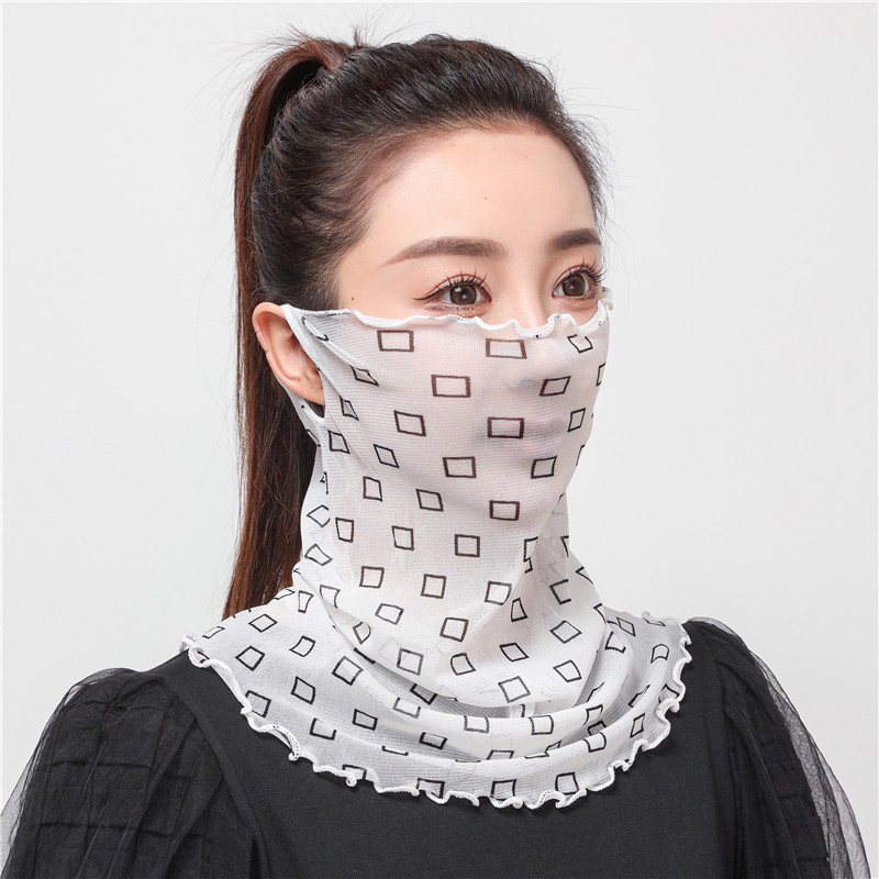 Hálózatos UV-védő maszk - Multifunkcionális vékony nyakkendő/ sál nyárra nőknek; Anyag: háló; Fő anyag: poliészter; Poliészter tartalom 51–60%; Másodlagos anyag tartalom: 51–60%; Szezon: 2024 nyár