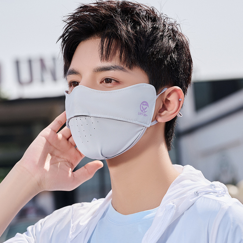 Unisex zaštitna maska za sunce, prozračni ice silk materijal, vešanje na uši, UV zaštita, pogodno za ljeto, proljeće i jesen