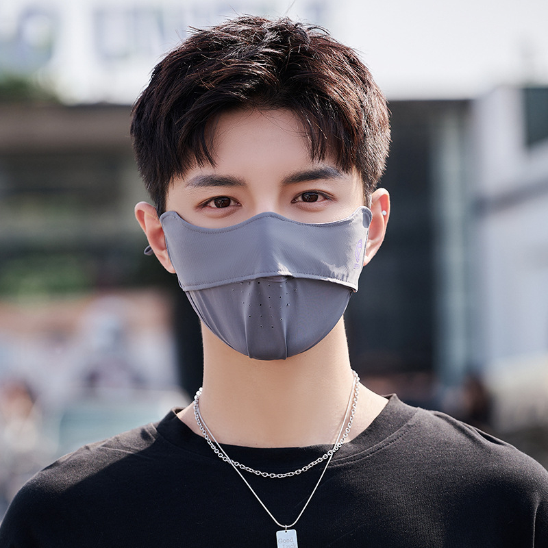 Unisex zaštitna maska za sunce, prozračni ice silk materijal, vešanje na uši, UV zaštita, pogodno za ljeto, proljeće i jesen