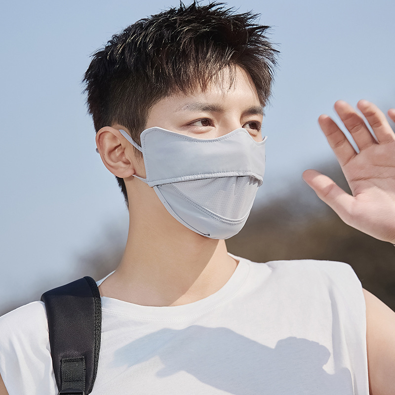 Unisex zaštitna maska za sunce, prozračni ice silk materijal, vešanje na uši, UV zaštita, pogodno za ljeto, proljeće i jesen