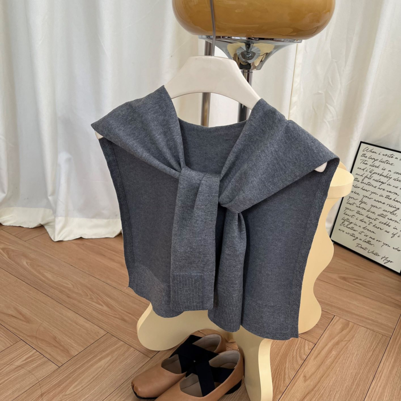 Accesoriu de șal – tricotat în stil coreean, senzație premium; pentru toate anotimpurile; personalizabil; lansat primăvara 2025 (Material: Lână; Sezone: toate anotimpurile; Personalizare: Da; Lansare: Primăvara 2025)