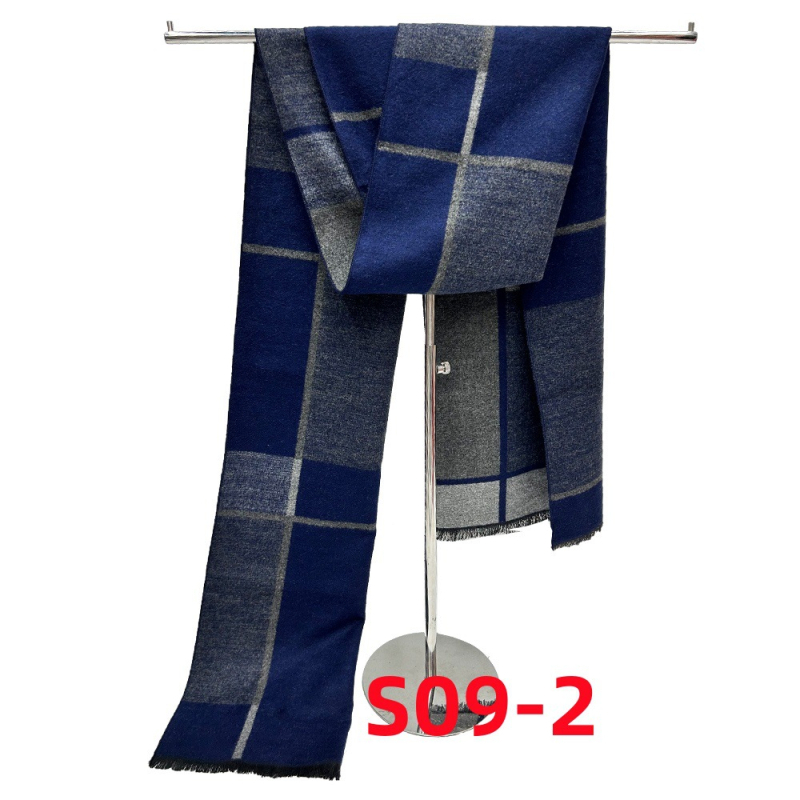 Muški šal - imitacija kašmira, Warp knitting, termalno, zima 2024, srednja duljina