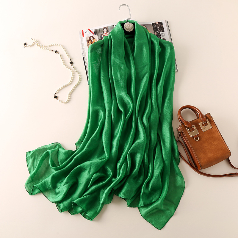 Šal od poliestera, jednofarbeni, lagani ljetni dodatak za žene, elegantan i jednostavan stil (Materijal: Poliester; Sastav: 100% Poliester; Tkanje: Warp knitting; Sezona: Ljeto; Namjena: Žene)