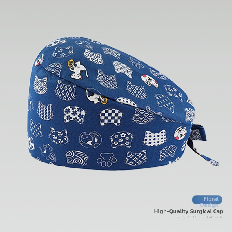 Χειρουργική κάπα από βαμβάκι, unisex, επίπεδη κορυφή, διαπνέουσα και απορροφά τον ιδρώτα